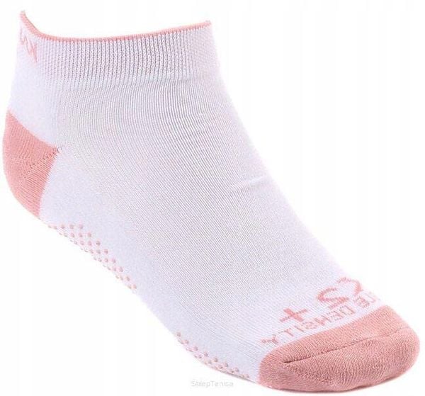 Skarpety do squasha Karakal X2+ Trainer biało-różowe 36/40. Białe skarpetki KARAKAL, bez wzorów, z bawełny. Za 33.00 zł.