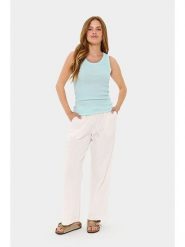 SAINT TROPEZ Top "Aster" w kolorze turkusowym rozmiar: XL. Niebieskie topy Saint Tropez, xl, bez wzorów, z bawełny, bez kołnierzyka, bez ramiączek. Za 91.77 zł.