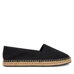 Espadryle Calvin Klein. Czarne espadryle Calvin Klein, bez wzorów, bez obcasa. Za 209.99 zł.