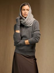 Perfect Cashmere Kaszmirowe mitenki "Juliana" w kolorze szarym rozmiar: onesize. Szare rękawiczki Perfect Cashmere, bez wzorów, z kaszmiru. Za 130.99 zł.