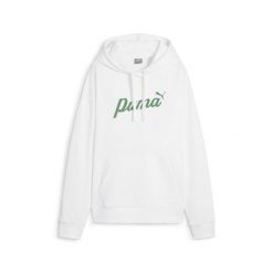 Bluza z kapturem Puma Ess Script, Kobiety. Białe bluzy Puma, l, bez wzorów, z bawełny, bez ramiączek, z kapturem. Za 326.00 zł.