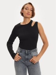 Replay Bluzka W3142 .000.23747 Czarny Slim Fit. Czarne bluzki Replay, xs, bez wzorów, z bawełny, bez kołnierzyka, bez ramiączek. Za 149.99 zł.
