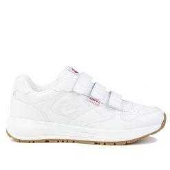 Buty sportowe unisex na rzep Lotto STRAIGHT VL. Białe buty treningowe Lotto, bez wzorów, bez zapięcia. Za 119.00 zł.
