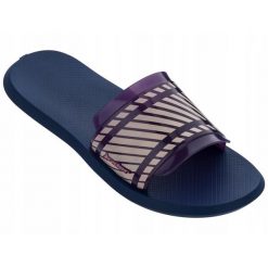 Klapki dla kobiet Rider R1 SLIDE. Niebieskie klapki Rider, bez wzorów, bez obcasa, bez zapięcia. Za 66.99 zł.