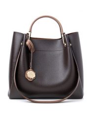 Vince Camuto Torebka "Sicilia" w kolorze ciemnobrązowym - 32 x 28 x 14 cm rozmiar: onesize. Brązowe torebki klasyczne Vince Camuto, bez wzorów, z materiału, na ramię, bez dodatków. Za 165.99 zł.