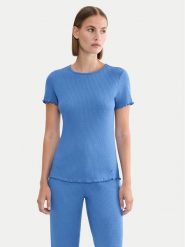 Triumph Koszulka piżamowa Mix & Match 10227214 Niebieski Regular Fit. Niebieskie koszule nocne Triumph, bez wzorów, z bawełny, bez ramiączek. Za 109.99 zł.