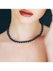 Mitzuko Naszyjnik perłowy w kolorze tahiti - dł. 42 cm rozmiar: onesize. Czarne naszyjniki Mitzuko, z materiału, z perłą, srebrne. Za 695.99 zł.