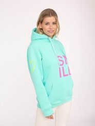 Zwillingsherz Bluza "Alissa Heart" w kolorze turkusowym rozmiar: S/M. Niebieskie bluzy Zwillingsherz, m, bez wzorów, z bawełny, bez ramiączek, z kapturem. Za 260.35 zł.