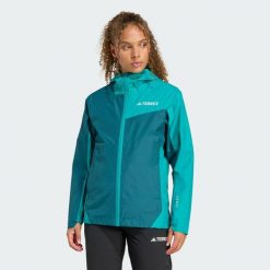 Kurtka Terrex Multi 2.5L Rain.Rdy. Niebieskie kurtki przeciwdeszczowe adidas, l, bez wzorów, z materiału, bez kaptura, trekkingowe. W wyprzedaży za 524.25 zł.