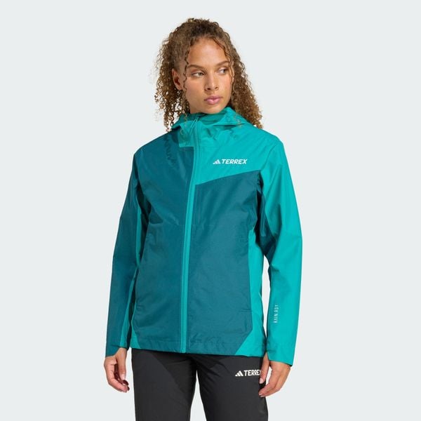 Kurtka Terrex Multi 2.5L Rain.Rdy. Niebieskie kurtki przeciwdeszczowe adidas, l, bez wzorów, z materiału, bez kaptura, trekkingowe. Za 699.00 zł.