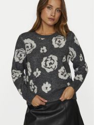Vila Sweter Siya 14099841 Szary Regular Fit. Szare sukienki Vila, s, bez wzorów, z syntetyku, bez ramiączek. Za 119.99 zł.