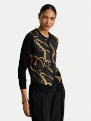 LAUREN RALPH LAUREN Kardigan 200P13977001 Czarny Regular Fit. Czarne swetry Lauren Ralph Lauren, xs, bez wzorów, z syntetyku, bez ramiączek. Za 859.99 zł.