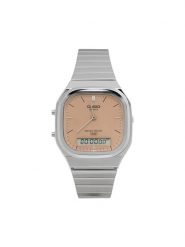 Casio Zegarek Vintage AQ-240E-4AEF Srebrny. Szare, analogowe zegarki Casio, srebrne. Za 269.99 zł.