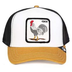 Czapka Goorin Bros V2 Rooster Dorosłych. Białe czapki z daszkiem Goorin Bros, na zimę, z aplikacjami, z bawełny. Za 215.99 zł.