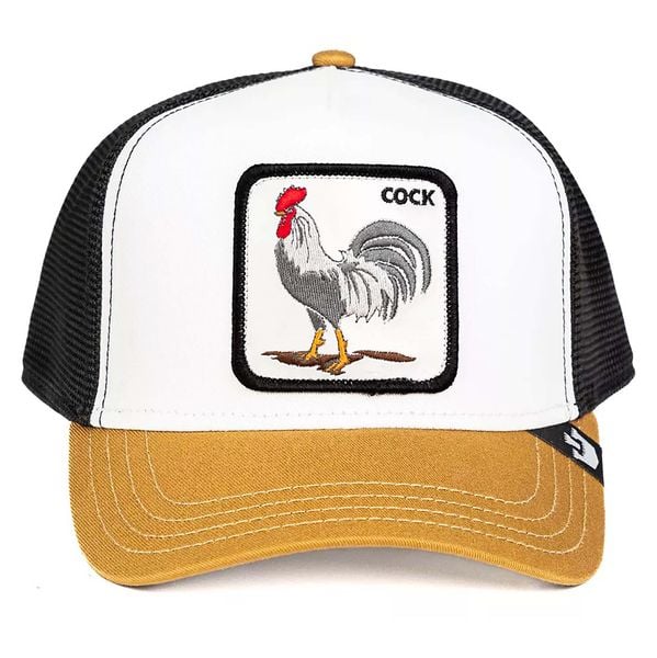 Czapka Goorin Bros V2 Rooster Dorosłych. Białe czapki z daszkiem Goorin Bros, na zimę, z aplikacjami, z bawełny. Za 218.99 zł.