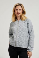 Rozpinana bluza szara. Szare bluzy MOODO, l, bez wzorów, z elastanu, bez kaptura. W wyprzedaży za 59.99 zł.