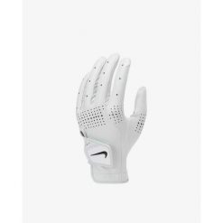 Rękawiczki damskie Nike tour classic 3. Białe rękawiczki Nike, bez wzorów, ze skóry, sportowe. Za 144.00 zł.