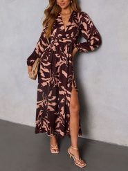 LA Angels Sukienka w kolorze brązowym rozmiar: XL. Brązowe sukienki LA Angels, xl, bez wzorów, bez kołnierzyka, bez ramiączek, maxi. Za 208.99 zł.