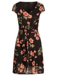 APART Sukienka w kolorze czarnym ze wzorem rozmiar: M. Czarne sukienki Apart, m, bez wzorów, z tkaniny, bez kołnierzyka, bez ramiączek, mini, rozkloszowane. Za 148.61 zł.