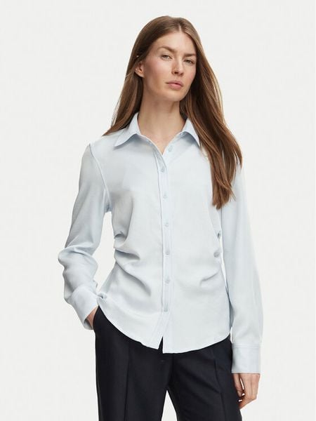 Calvin Klein Koszula LV044H110G Niebieski jasny Regular Fit. Niebieskie koszule Calvin Klein, m, bez wzorów, biznesowe, bez kołnierzyka, bez ramiączek. Za 449.99 zł.