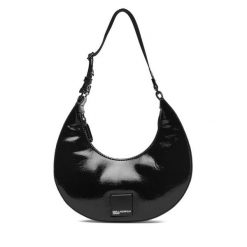 Torebka Karl Lagerfeld Jeans. Czarne torebki klasyczne Karl Lagerfeld Jeans, bez wzorów, z jeansu, klasyczne, bez dodatków. Za 559.99 zł.