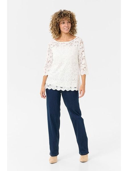 Cream Bluzka w kolorze kremowym rozmiar: XL. Brązowe bluzki Cream, xl, bez wzorów, z koronki, bez kołnierzyka, bez ramiączek. Za 109.52 zł.