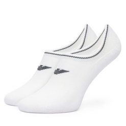 Stopki EA7 Emporio Armani. Białe skarpetki EA7 Emporio Armani, bez wzorów. Za 129.99 zł.