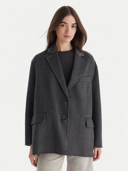 ViCOLO Płaszcz wełniany TF0005 Szary Regular Fit. Szare płaszcze ViCOLO, xs, bez wzorów, z syntetyku, bez kaptura. Za 909.99 zł.