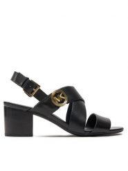 MICHAEL Michael Kors Sandały Vera 40S4VEMS1L Czarny. Czarne sandały MICHAEL Michael Kors, bez wzorów, ze skóry, bez obcasa, na słupku, bez zapięcia. Za 549.99 zł.