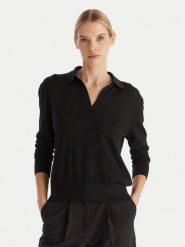 Calvin Klein Sweter LV044A305G Czarny Regular Fit. Czarne swetry Calvin Klein, m, bez wzorów, z syntetyku, bez ramiączek. Za 469.99 zł.