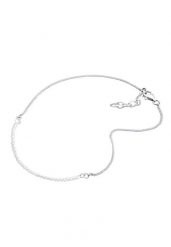 Elli Damska bransoletka na kostkę z koralikami szklanymi w srebrze próby 925 Sterling Silver Naszyjniki 1 ct Damski. Szare naszyjniki Elli, z materiału, srebrne. Za 293.99 zł.