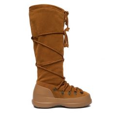 Śniegowce Moon Boot. Brązowe śniegowce Moon Boot, bez wzorów, bez zapięcia. Za 1,219.00 zł.
