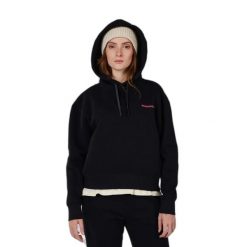 Bluza damska z kapturem Rossignol Waterfall Relax. Czarne bluzy Rossignol, bez wzorów, bez ramiączek, z kapturem. Za 459.00 zł.