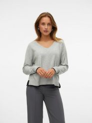 Vero Moda Sweter w kolorze szarym rozmiar: XS. Szare swetry Vero Moda, xs, bez wzorów, bez ramiączek. Za 43.88 zł.