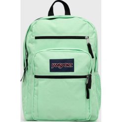 Jansport plecak kolor zielony duży z aplikacją. Zielone plecaki Jansport, z aplikacjami, z włókna, do ręki, bez dodatków. Za 229.99 zł.