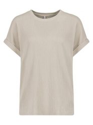 Sublevel Bluzka w kolorze beżowym rozmiar: XL. Brązowe bluzki Sublevel, xl, bez wzorów, bez kołnierzyka, bez ramiączek. Za 43.99 zł.