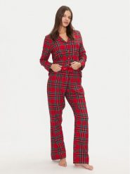 Hunkemöller Piżama Twill 206652 Czerwony Relaxed Fit. Czerwone piżamy Hunkemöller, xxs, bez wzorów, z syntetyku, bez kołnierzyka, bez ramiączek. Za 219.99 zł.