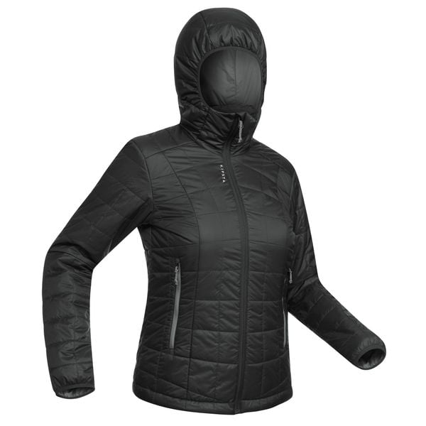 Kurtka piłkarska damska Kipsta Fcoat 100. Czarne kurtki KIPSTA, m, bez wzorów, z materiału, sportowe, bez kaptura. W wyprzedaży za 119.99 zł.
