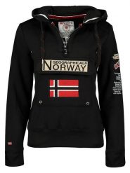 Geographical Norway Bluza "Gymclass" w kolorze czarnym rozmiar: L. Czarne bluzy Geographical Norway, l, bez wzorów, z kapturem. Za 165.31 zł.
