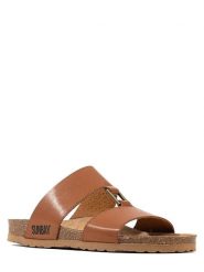 Sunbay Klapki "Vero" w kolorze jasnobrązowym rozmiar: 37. Brązowe klapki Sunbay, bez wzorów, klasyczne, z otwartym noskiem, bez obcasa, bez zapięcia. Za 169.95 zł.