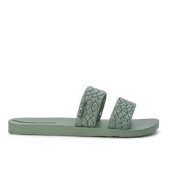 Klapki damskie Ipanema RENDA II FEM. Zielone klapki Ipanema, bez wzorów, z materiału, eleganckie, bez obcasa, bez zapięcia. Za 65.60 zł.