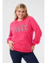 KAFFE curve Bluza w kolorze różowym rozmiar: M. Różowe bluzy KAFFE curve, m, bez wzorów, bez kaptura. Za 86.99 zł.