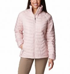 COLUMBIA Kurtka damska Powder Lite Jacket dusty pink-M. Czerwone kurtki Columbia, na jesień, m, bez wzorów, z materiału, bez kaptura. Za 209.90 zł.