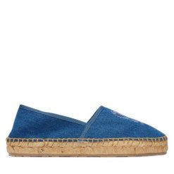 Espadryle LOVE MOSCHINO. Niebieskie espadryle Love Moschino, bez wzorów, bez obcasa. Za 819.99 zł.
