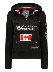Canadian Peak Bluza "Gyrelle" w kolorze czarnym rozmiar: XXL. Czarne bluzy Canadian Peak, xxl, z aplikacjami, bez ramiączek, z kapturem. Za 113.99 zł.