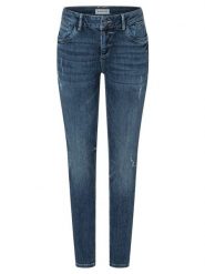 Timezone Dżinsy "Sanya" - Skinny fit - w kolorze granatowym rozmiar: W32/L30. Niebieskie jeansy Timezone, l, z aplikacjami, klasyczne. Za 96.37 zł.