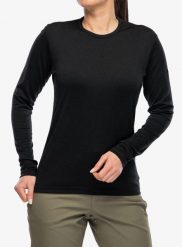Bluza termoaktywna damska Devold Breeze Plus Merino 200 Shirt. Czarne bluzy Devold, l, bez wzorów, z materiału, bez kaptura, trekkingowe. Za 472.99 zł.