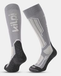 Uniseksowe narciarskie skarpety knee Kilpi RACER-U. Szare skarpetki Kilpi, bez wzorów, z materiału. Za 112.21 zł.