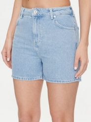 Mustang Szorty jeansowe Charlotte 1015220 Niebieski Comfort Fit. Niebieskie szorty Mustang, bez wzorów, z bawełny. Za 159.99 zł.
