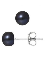 Pearline Kolczyki-wkrętki z perłami w kolorze granatowym rozmiar: onesize. Niebieskie kolczyki Pearline, z perłą, srebrne. Za 130.99 zł.